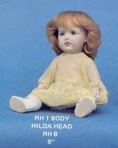 Hilda Robin Hood Doll Head Mold RH 8 Size 9  