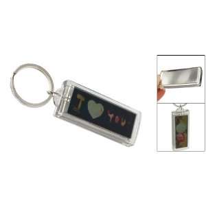  Como Solar Power LCD Blinking Flash Keychain Key Ring 