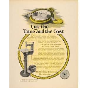  1908 Ad Miller Saw Trimmer Router Antique Machine Watch 
