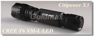 Cree T6 LED High Power 5 switch Mode X3 T6 flashlight 1000 lumen LED 