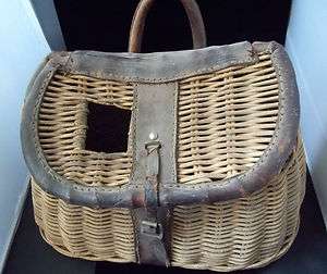 Antique Fishing Basket Creel Basket S46  