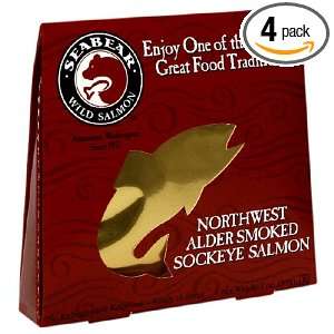 SeaBear Smoked Sockeye Salmon Red, 2 Ounce Units (Pack of 4)  