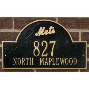  New York Mets Black and Gold Personalized Address Plaque 