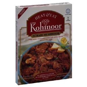 Kohinoor Heat & Eat Curries, Achari Mushroom, 10.5 Ounce Boxes (Pack 