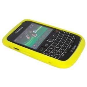   New Yellow Silicon Case Cover Blackberry Curve 8520 