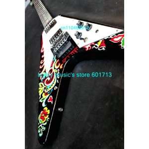   psychedelic flying v 1967 custom electric guitar Musical Instruments