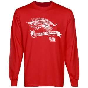  NCAA Houston Cougars Tackle Long Sleeve T Shirt   Red 