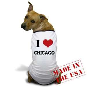  I Love Chicago Cute Dog T Shirt by 