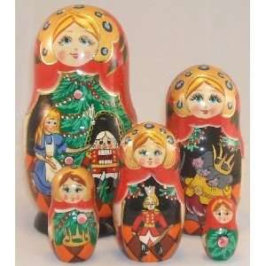   Nutcracker Suite Christmas Russian Wood Nesting Doll