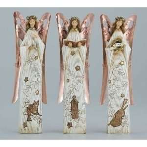  Pack of 3 Woodland Inspirations Angels with Copper Wings 