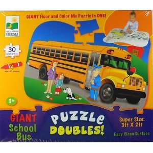  giant school bus shaped floor puzzle Toys & Games