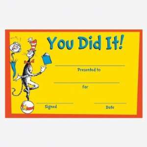   Seuss™ You Did It Certificates   Awards & Incentives & Certificates