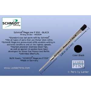  Schmidt P950 MegaLine Pressurized Ballpoint Refill   Black 