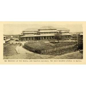 1899 Print Manila Dagupan Railway Terminal Philippines Architecture 