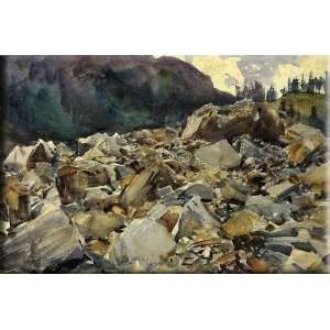   Scene and Boulders 30x20 Streched Canvas Art by Sargent, John Singer