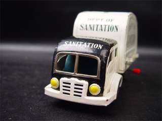 Vintage Tin Dept Of Sanitation Toy Trash Truck Japan  