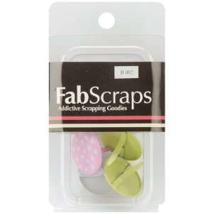  Painted Brads 20mm 4/Pkg Pink/Green/White 
