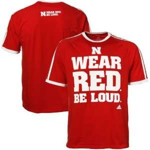  NCAA adidas Nebraska Cornhuskers Scarlet Red Out Around 