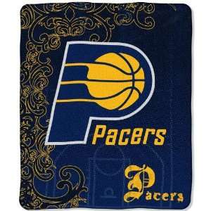  Indiana Pacers Royal Plusch Raschel 50x60 Throw Blanket 