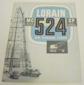 Lorain 1955 MC 524 SP Crane Sales Brochure  