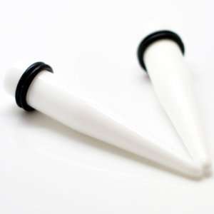 White Ear Taper & Stretcher Gauge Ear Plugs ~ 9/16 ~ 14mm ~ Sold as a 