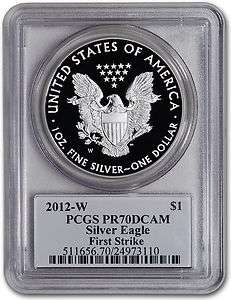   American Silver Eagle Proof   PCGS PR70 DCAM   First Strike   Mercanti