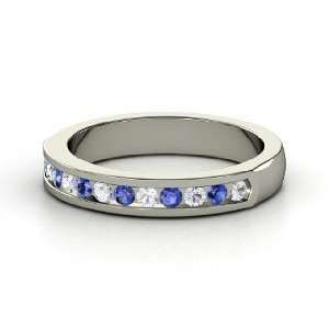  Daria Ring, Sterling Silver Ring with White Sapphire 