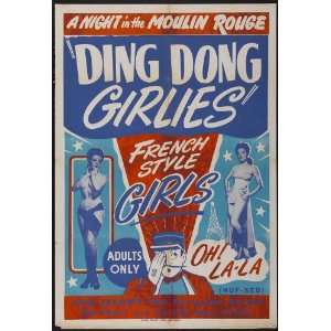  Ding Dong Night at the Moulin Rouge   Movie Poster   27 x 