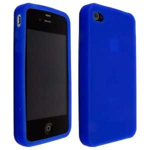  Dark Blue Soft Silicone Skin Case Cover forApple iPhone 4G 