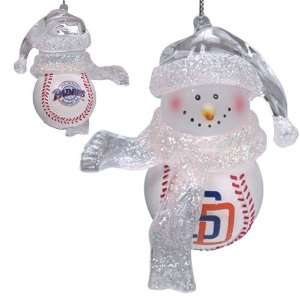  BSS   San Diego Padres MLB Home Run Snowman Ornament (3 