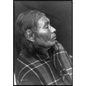 Chinook female profile,Indians,North America,Native,women,elderly,E 