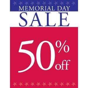  Memorial Day Sale Red White Blue Sign