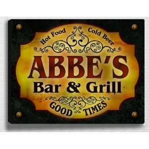  Abbes Bar & Grill 14 x 11 Collectible Stretched 