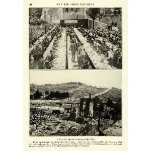 1917 Print Telegraph Hill San Francisco Earthquake Fire 