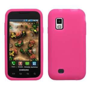 SAMSUNG ANDROID GALAXY S FASCINATE i500 HOT PINK SOLID SILICONE SKIN 
