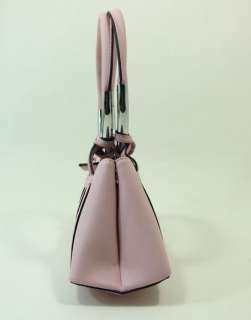 Dasein Purse Handbag Pink Strap Detail Large Silver Ring Handle Long 