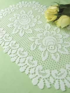 NEW  HERITAGE LACE   ROSE TABLE RUNNER  2 Colors/3 Szs.  