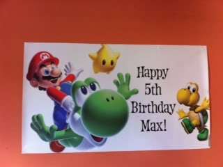 Super Mario Brothers Bros Birthday Party Banner  Choice  