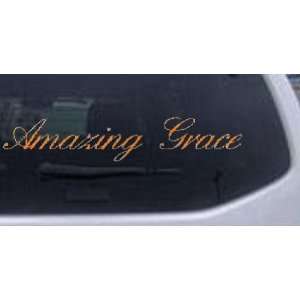 Amazing Grace Christian Car Window Wall Laptop Decal Sticker    Orange 