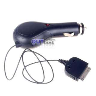 Retractable Car Charger For Apple iPhone 4S 4 3GS iPod  MP4  