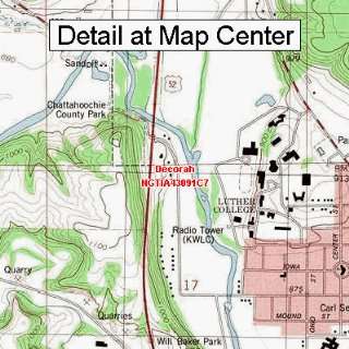   Quadrangle Map   Decorah, Iowa (Folded/Waterproof)