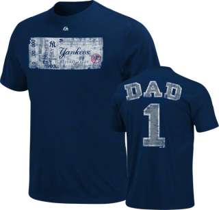 New York Yankees Athletic Navy Fathers Day #1 Dad T Shirt  
