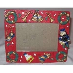 Christmas Picture Frame with Toy Soldier, Ornaments & Wreaths (Photo 