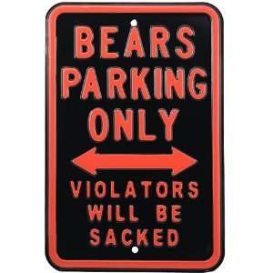  Chicago Bears Black Sacked Parking Sign