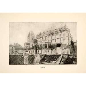  Counts Anjou Palace Chateau   Original Halftone Print