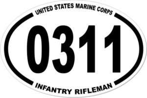4x6 USMC INFANTRY RIFLEMAN 0311 EURO STICKER  