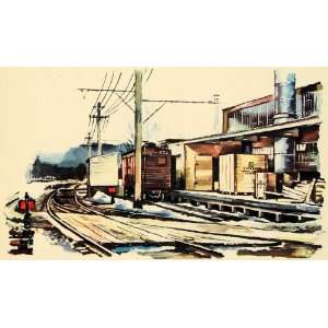   Railroad Train Saalburg Art   Original Color Print