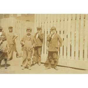  1911 child labor photo Left hand boy of three, Anton Perry 