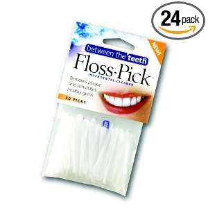 Oral Care Floss Pick Interdental Cleaner, 60 Count Units (Pack of 24 