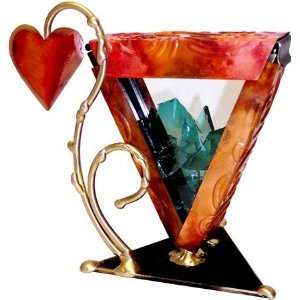   Gary Rosenthal Copper Wedding Glass Keepsake Holder 